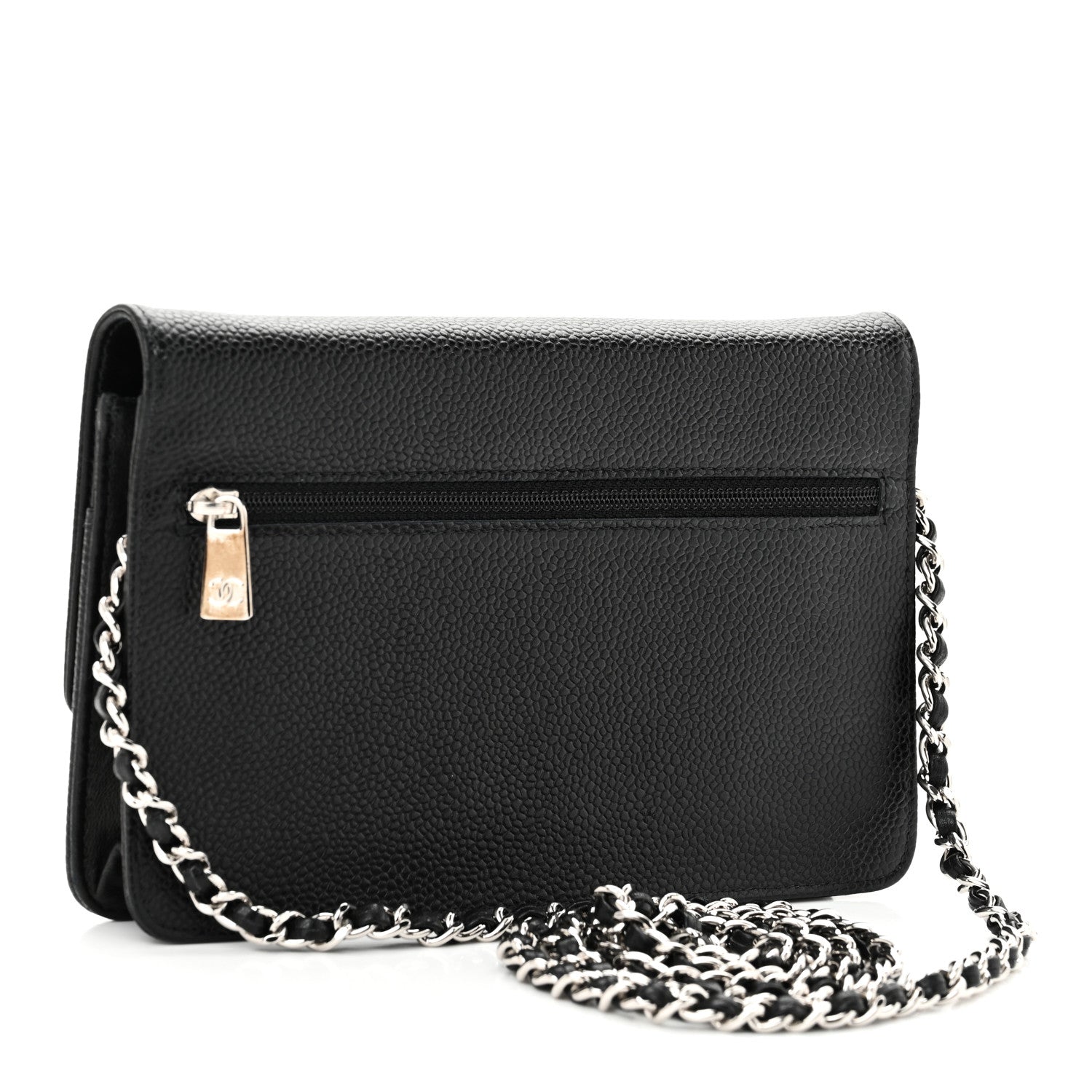 Chanel Caviar Timeless CC Wallet on Chain WOC Black 3 of 11