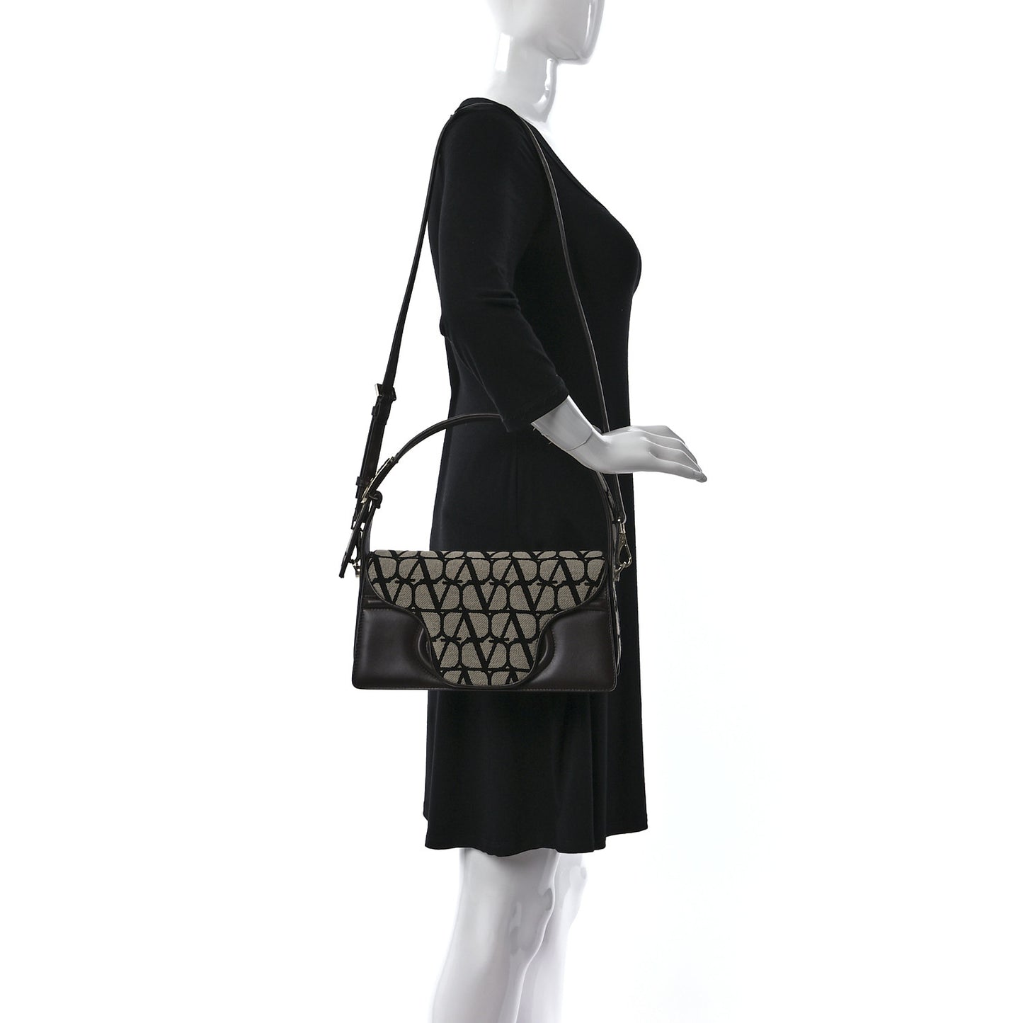 Toile Iconographe Goatskin Le Grand Deuxieme Shoulder Bag Naturale Black Fondant