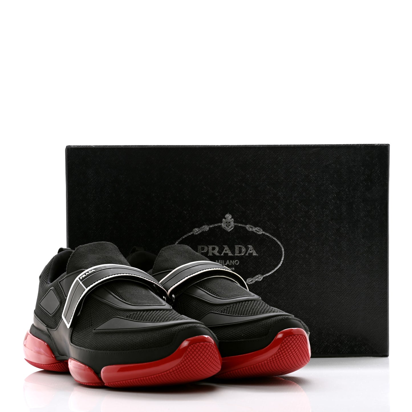 Rubber Knit Fabric Mens Cloudbust Air Sneakers 10 Black Red