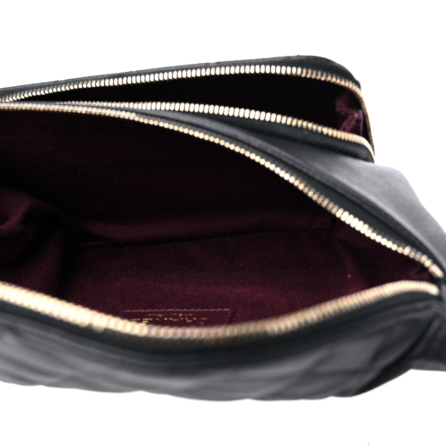 Caviar Quilted Business Affinity Waist Belt Bag Black