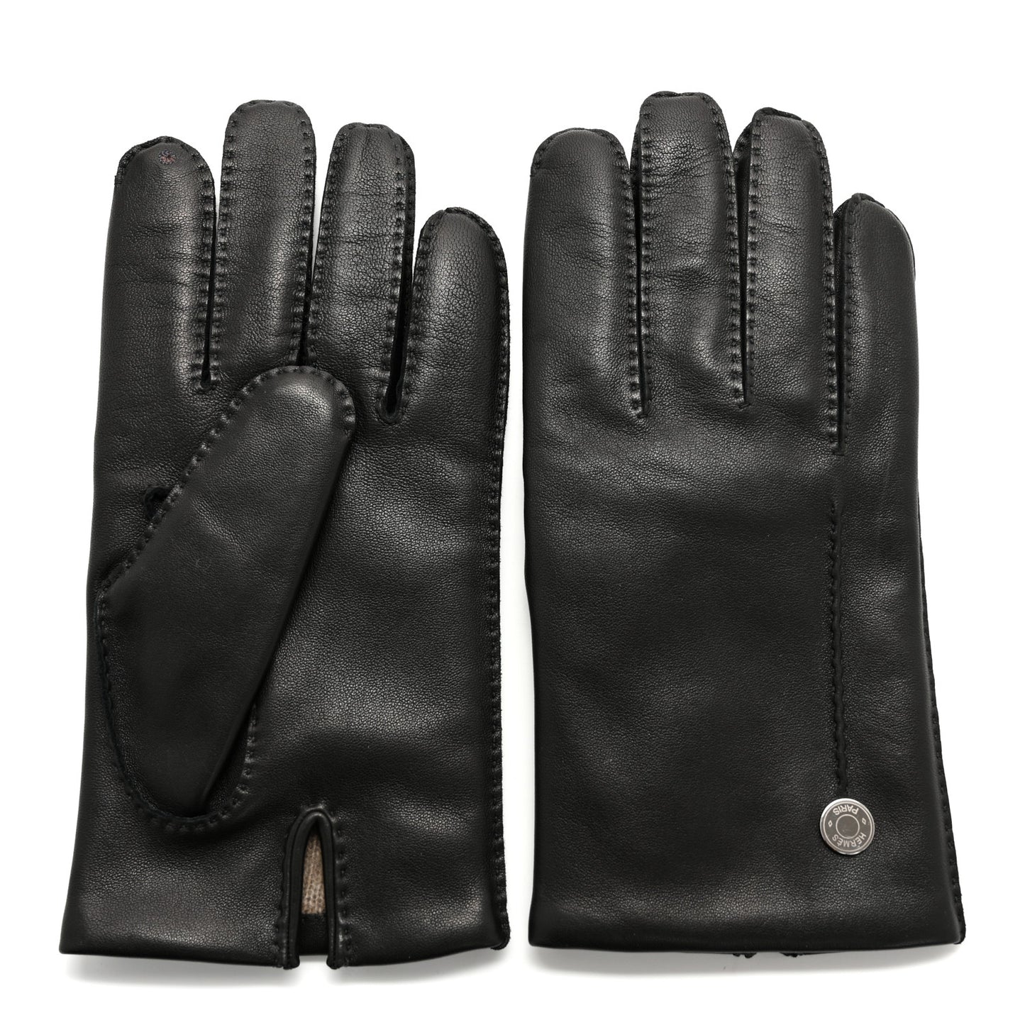 Lambskin Cashmere Gloves 8.5 Black