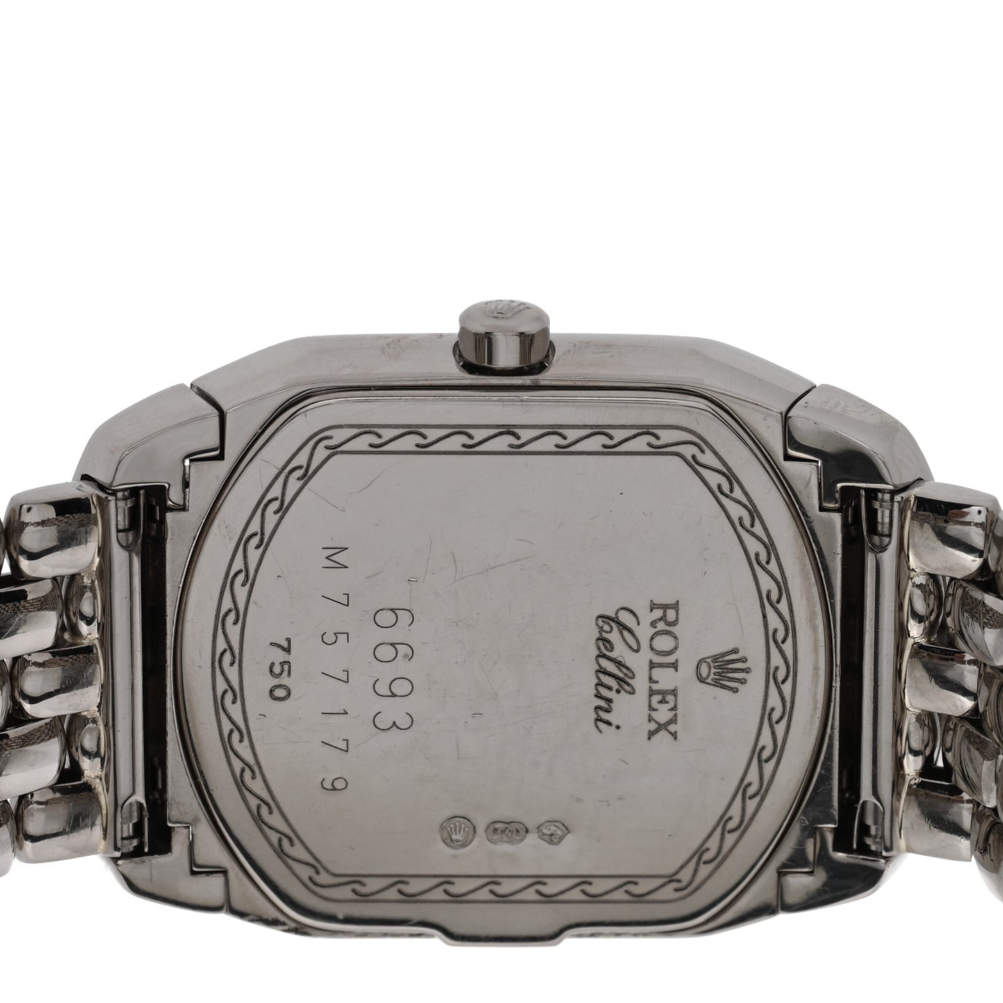 18K White Gold Diamond 25mm Cellini Cellissima Quartz Watch Pink 6693