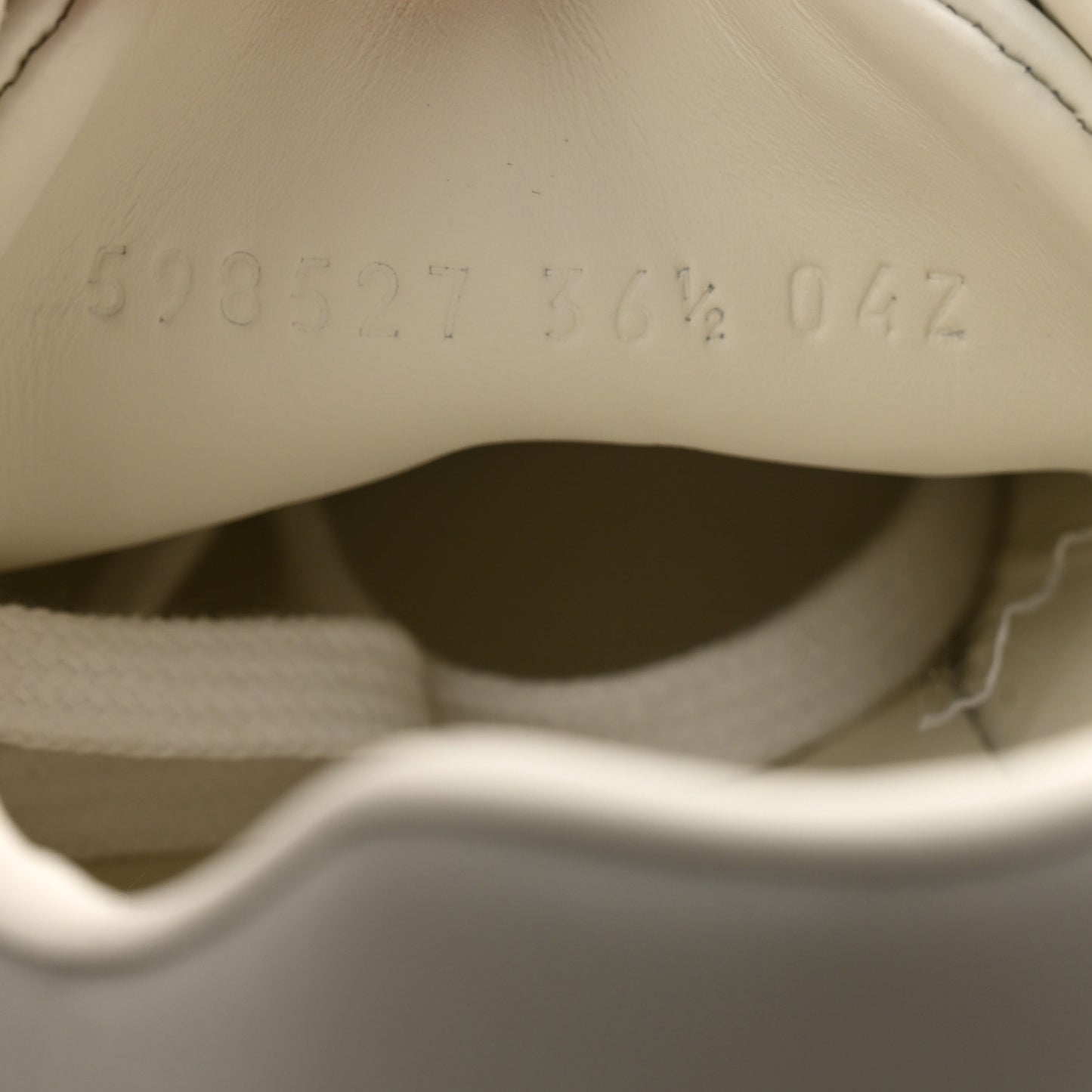 Calfskin Interlocking G Perforated Womens Ace Sneakers 36.5 White Grey Sky