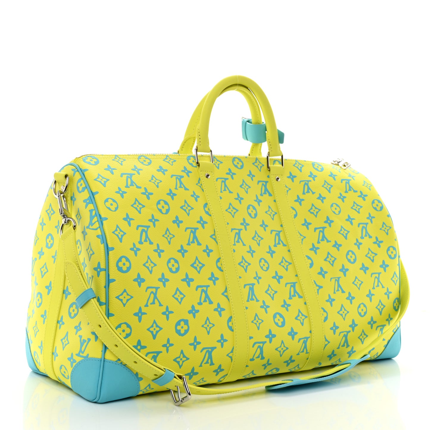 Monogram Playground Keepall Bandouliere 50 Lime
