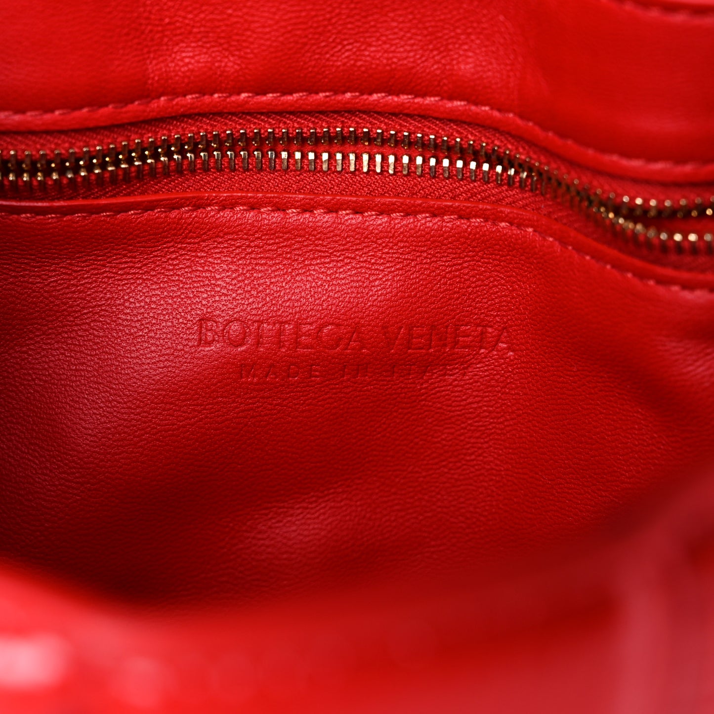 Textured Deerskin Maxi Intrecciato Padded Cassette Crossbody Bag Chili