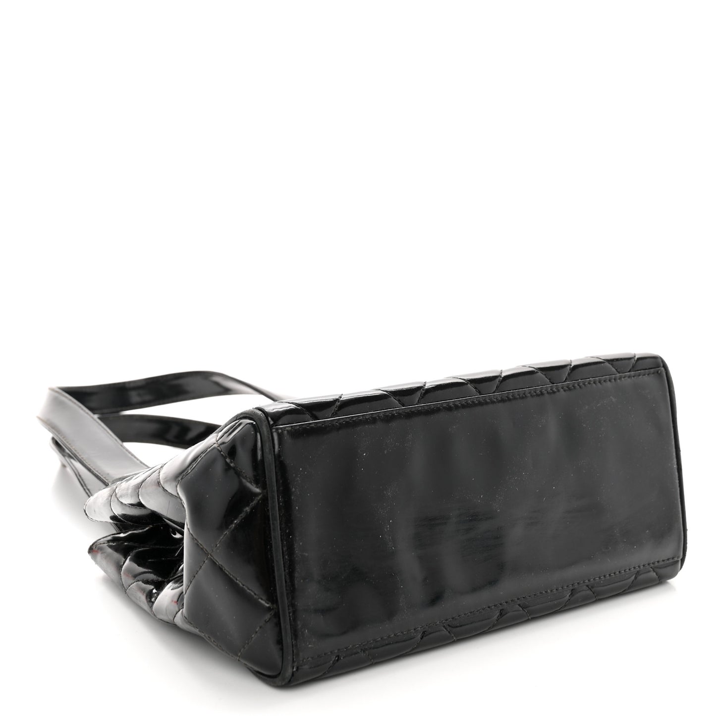 Patent Quilted Timeless CC Small Pocket Shoulder Bag Black