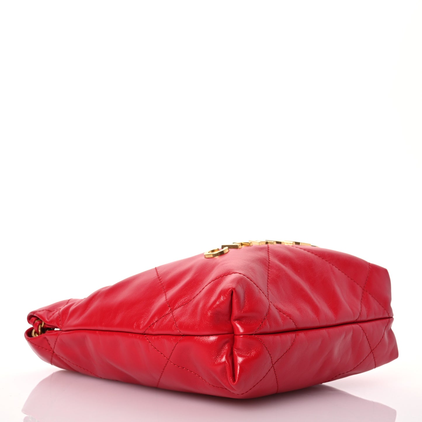 Shiny Calfskin Quilted Mini Chanel 22 Red
