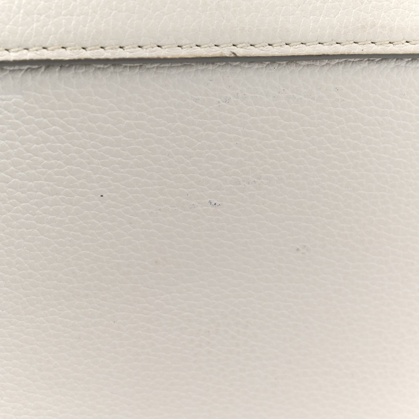 Grained Calfskin Medium Milla Tote White