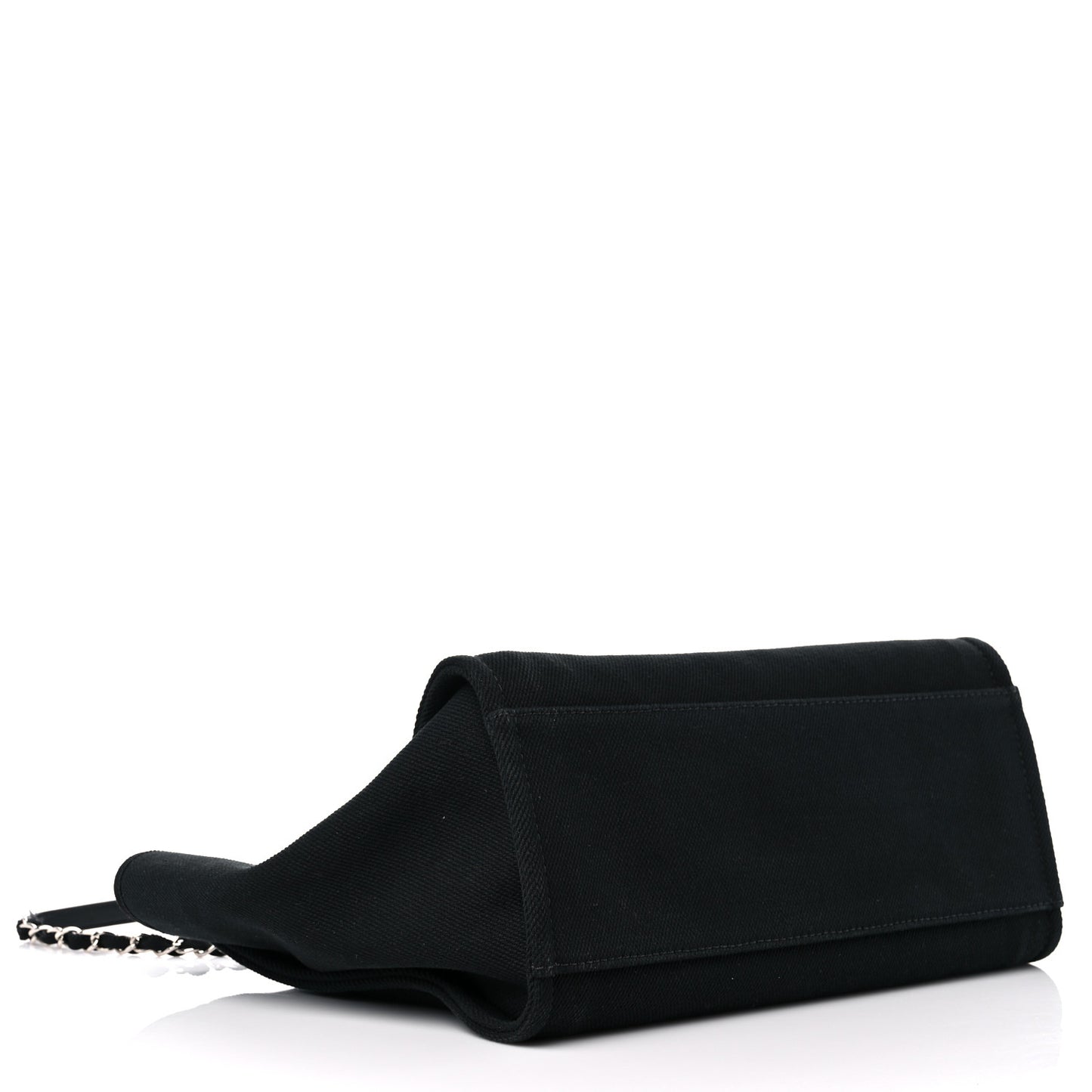 Canvas Pearl Medium Deauville Tote Black