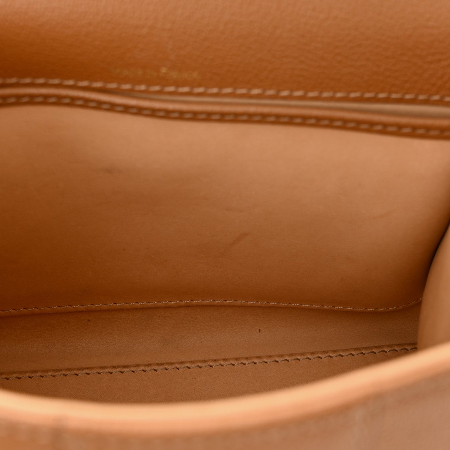 Grained Calfskin Mini Brillant Satchel Natural
