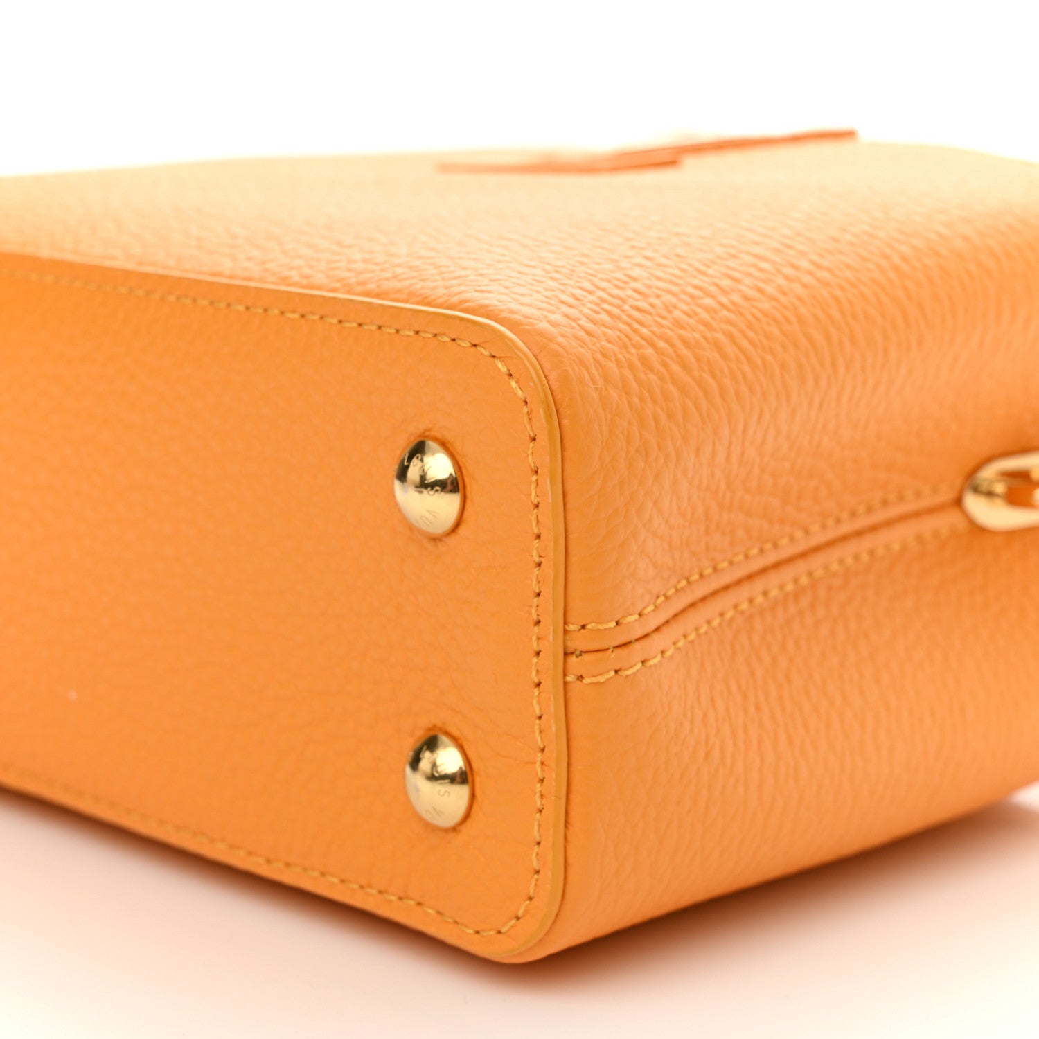 Louis Vuitton Taurillon Mini Capucines Sunbeam Yellow 9 of 10
