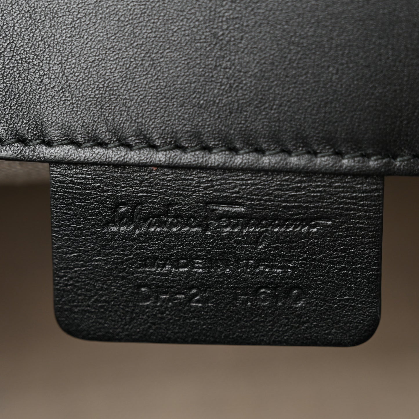 Canvas Calfskin Gancini The Studio Bag Black Beige
