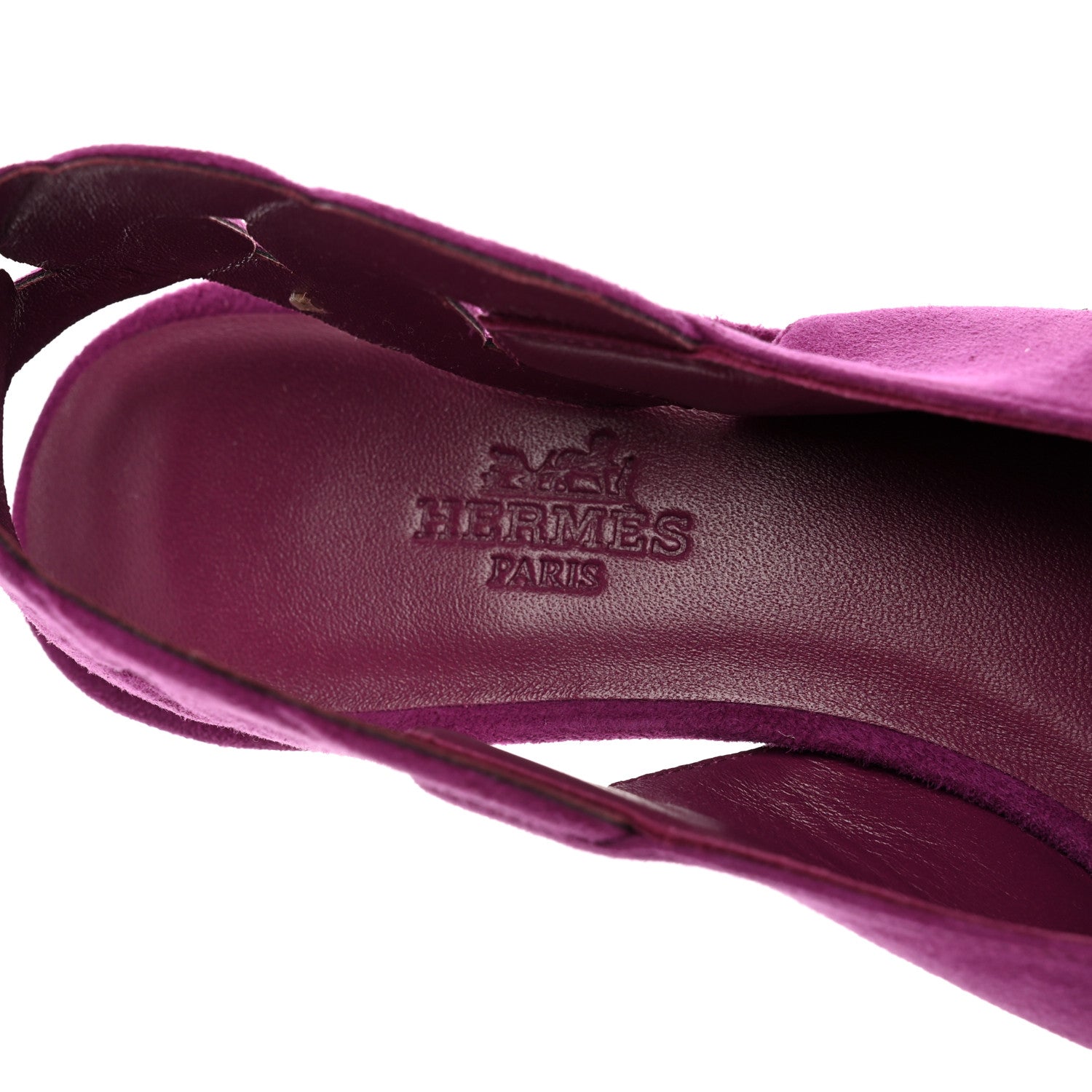 Hermes Suede Goatskin Gabriela 40 Pumps 36 Violet Heliotrope 7 of 9