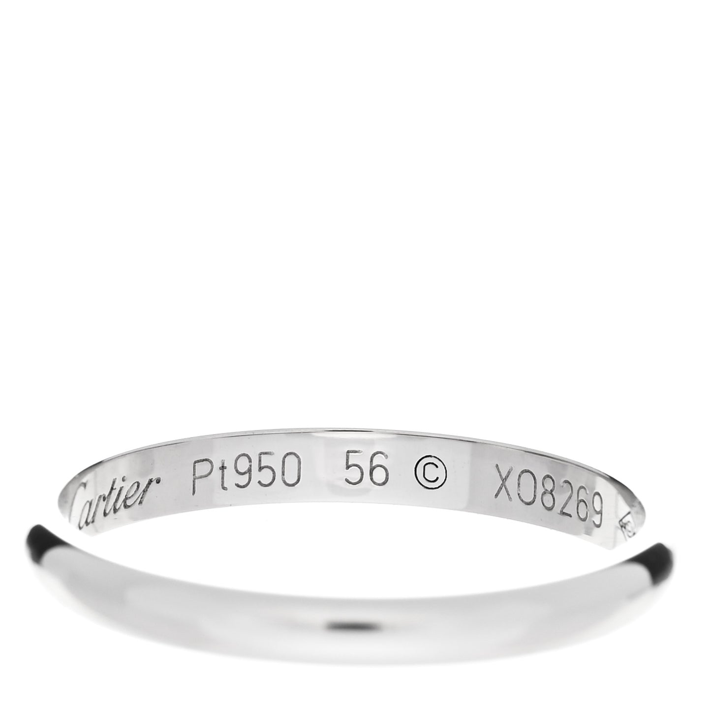 Platinum 2mm 1895 Wedding Band Ring 56 7.5