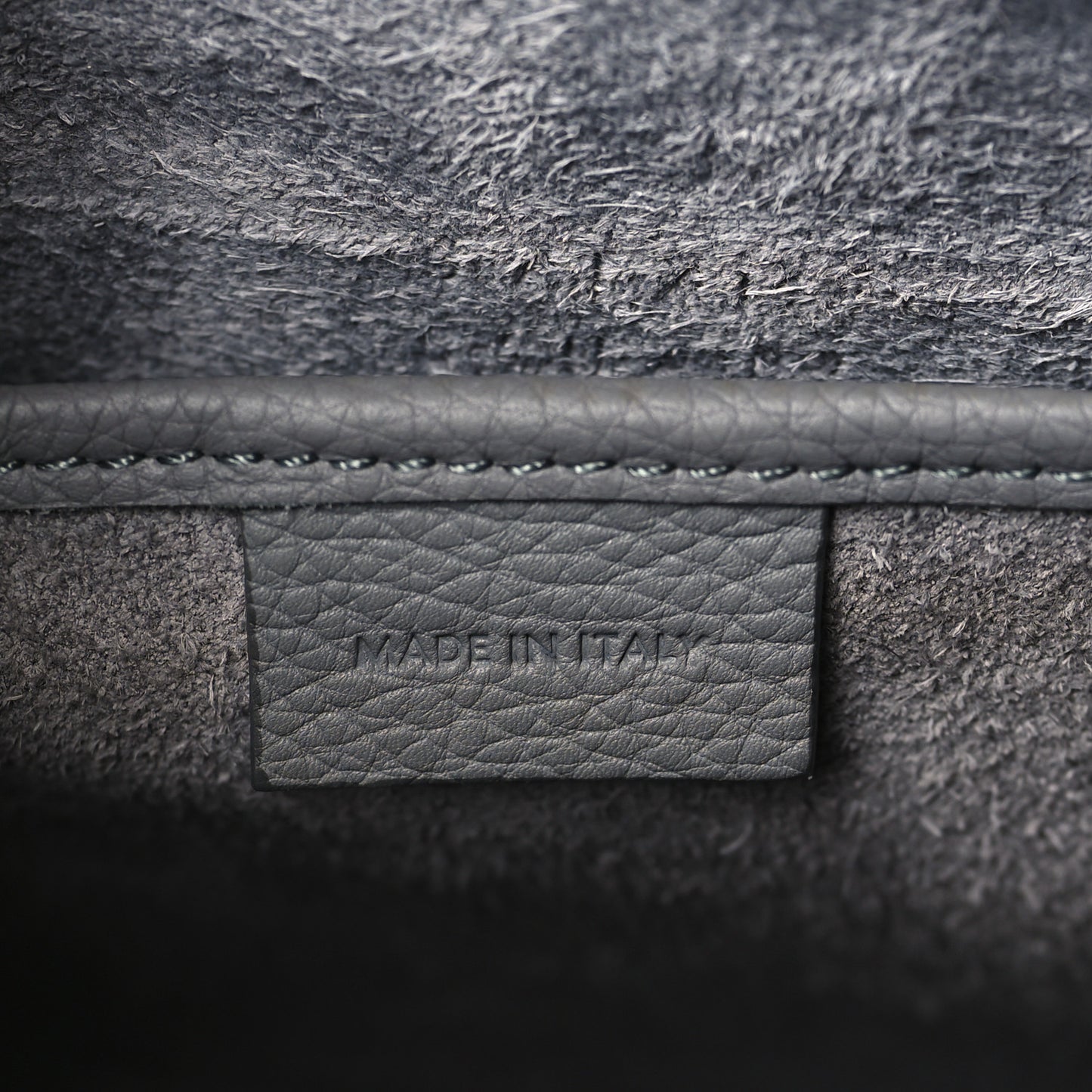 Baby Drummed Calfskin Nano Luggage Kohl