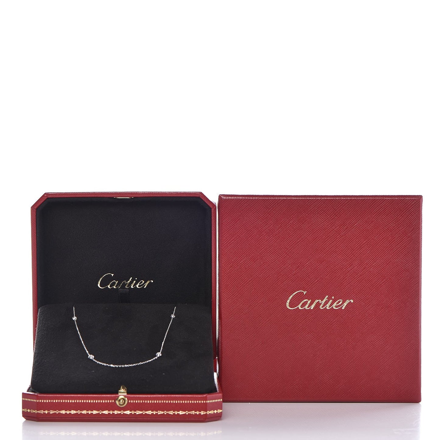 18K White Gold 6 Diamond D'Amour Station Necklace
