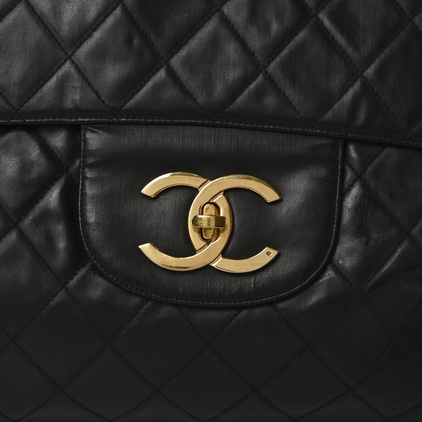 Vinyl XXL Jumbo Maxi Flap Bag