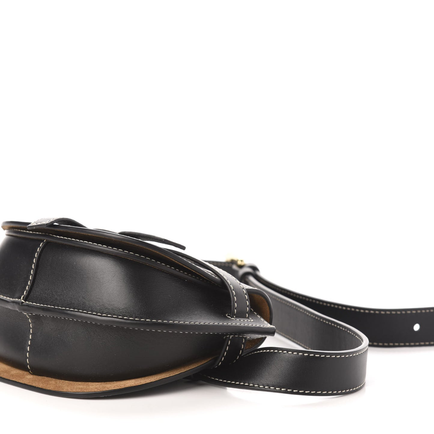 Calfskin Mini Gate Belt Bag Black