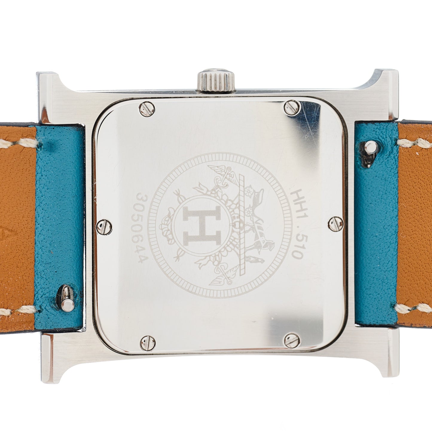 Stainless Steel Swift 26mm Heure H Hour Double Tour Quartz Watch Blue Jean