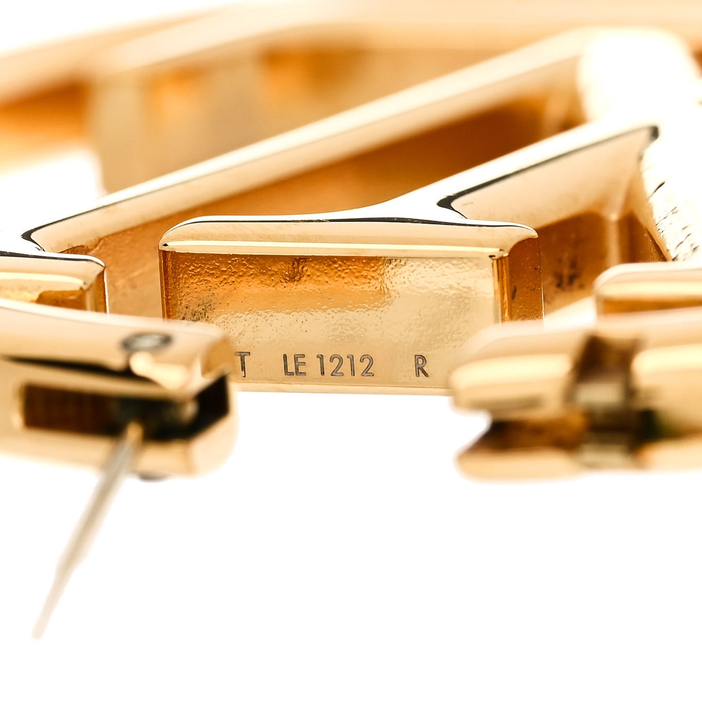 Metal Louise Hoop Earrings Gold
