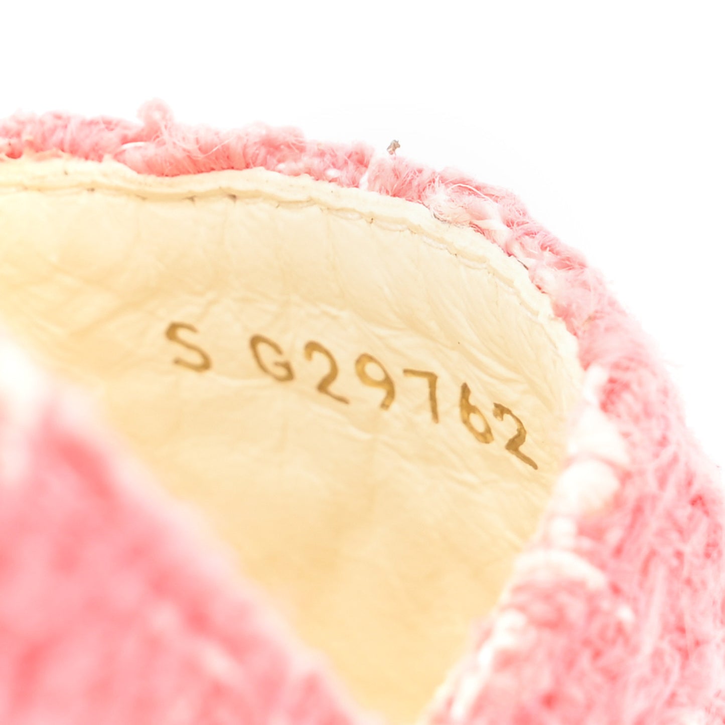 Tweed Grosgrain CC Espadrilles 38 Pink