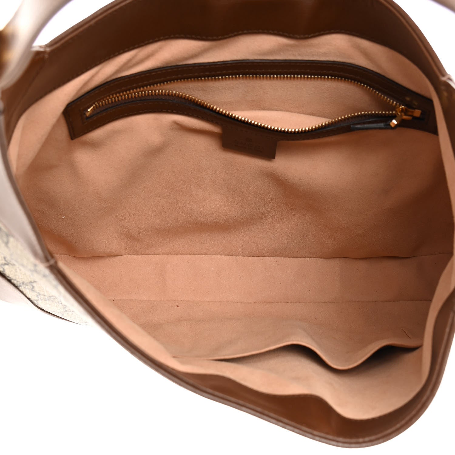 Gucci GG Supreme Monogram Azalea Calfskin Web Medium Jackie 1961 Hobo Beige Ebony Brown Sugar 5 of 12