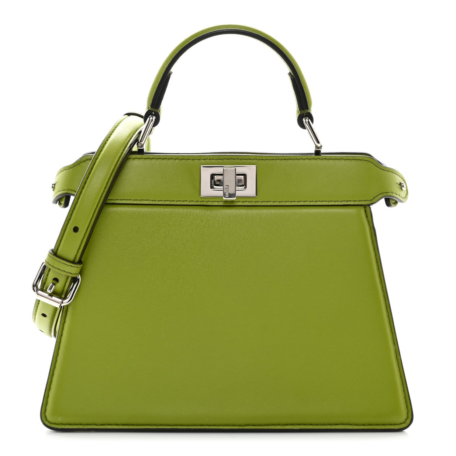 Fendi Shiny Nappa Petite Peekaboo I SEE U Satchel Wasabi 1520309