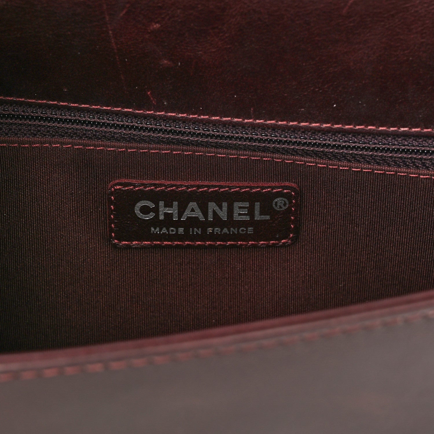 Chanel Goatskin Quilted New Medium Boy Handle Flap Burgundy 6 of 11