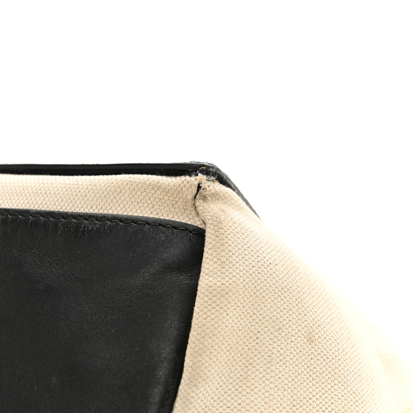 Cotton Canvas Satin Calfskin S Navy Cabas Natural Black