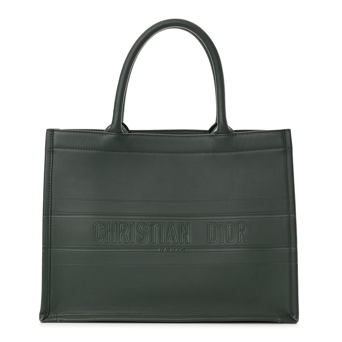 Calfskin Embossed Medium Book Tote Orage