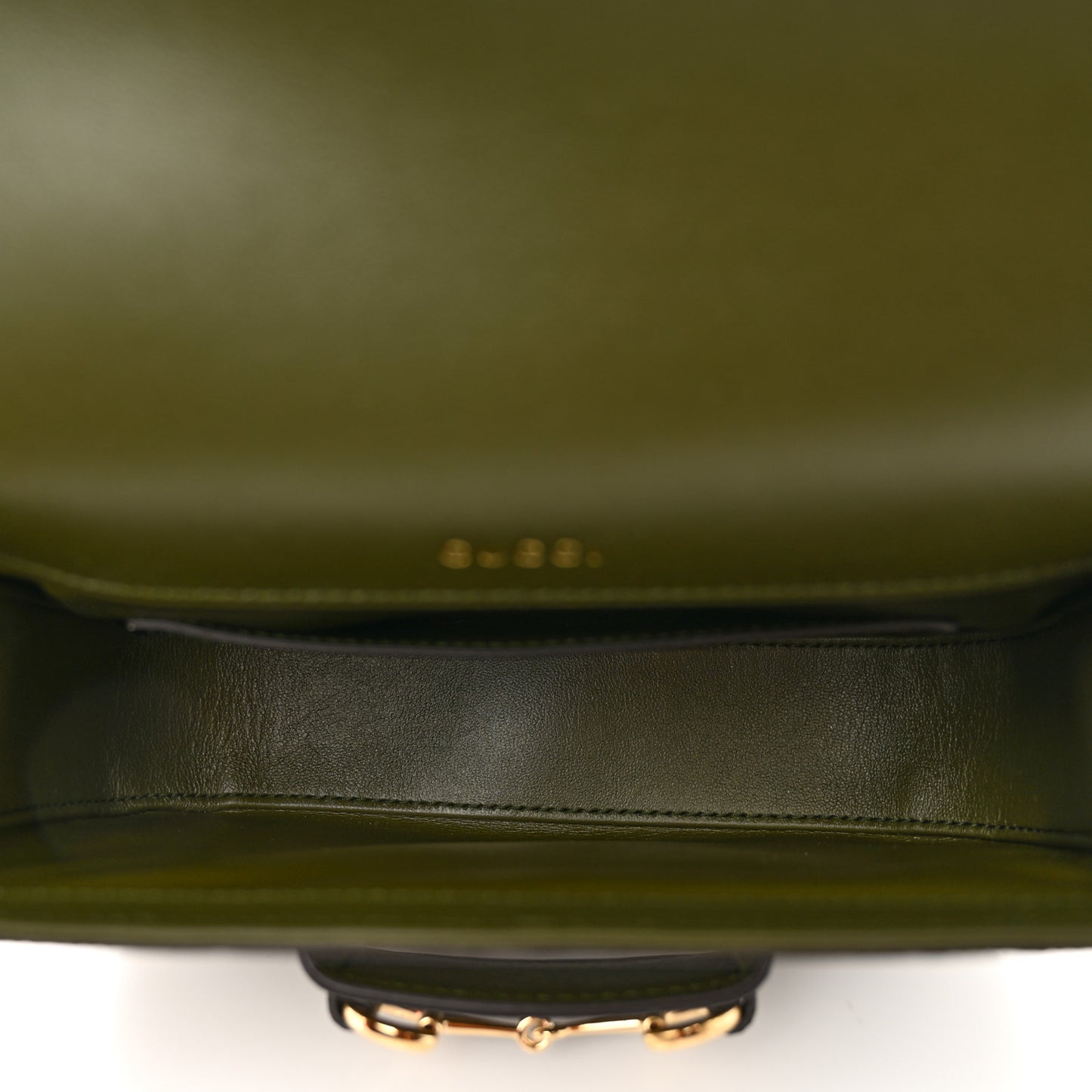 Lizard Web Mini Horsebit 1955 Shoulder Bag Green