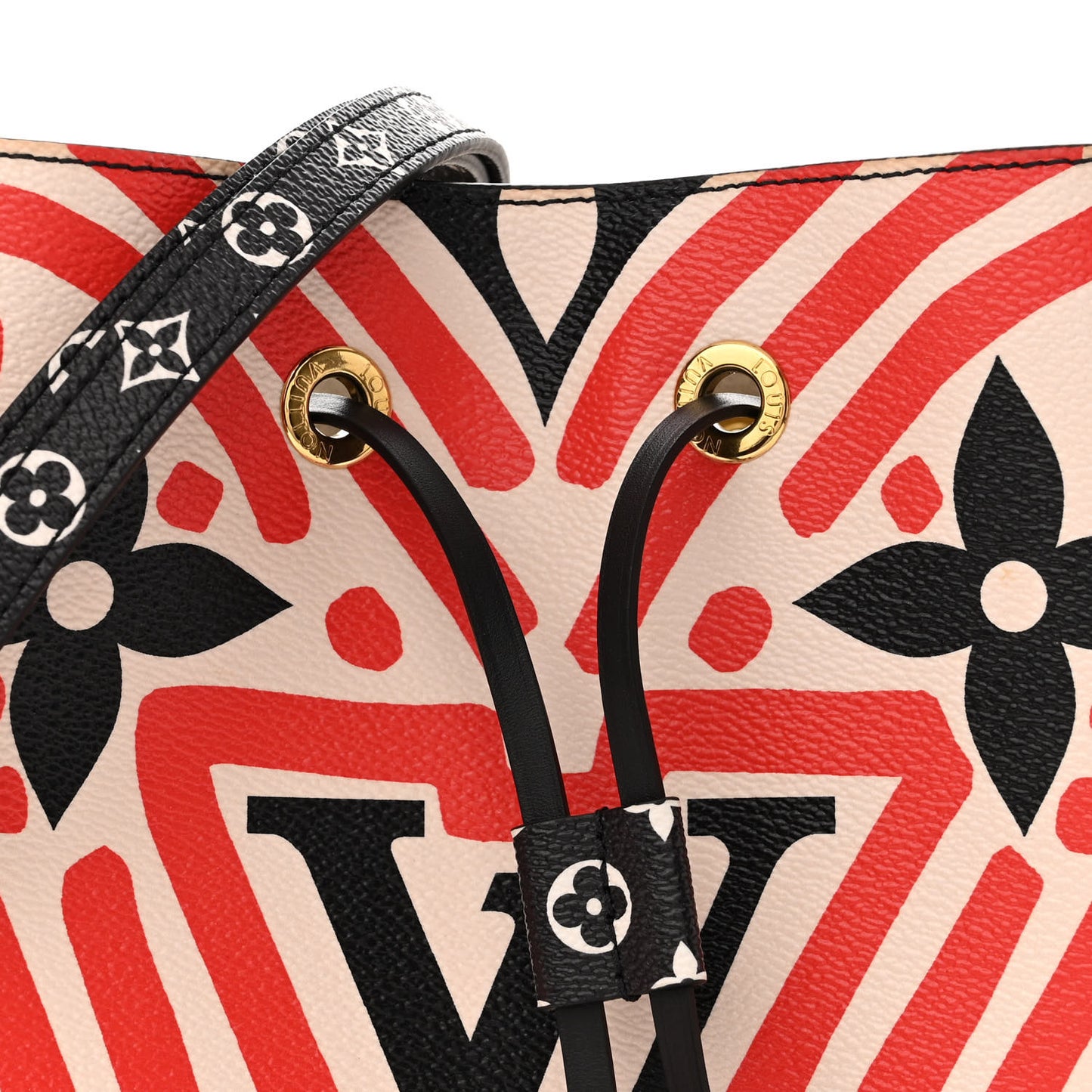 Monogram Giant Crafty NeoNoe MM Creme Rouge Black