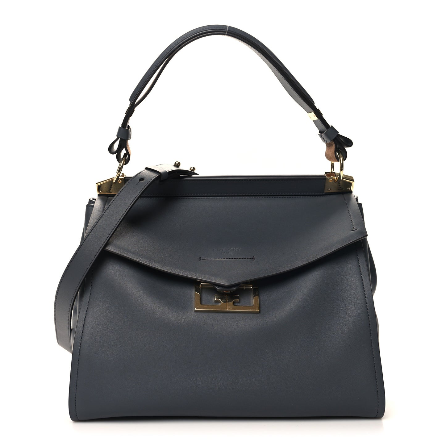 Calfskin Medium Mystic Shoulder Bag Storm Grey