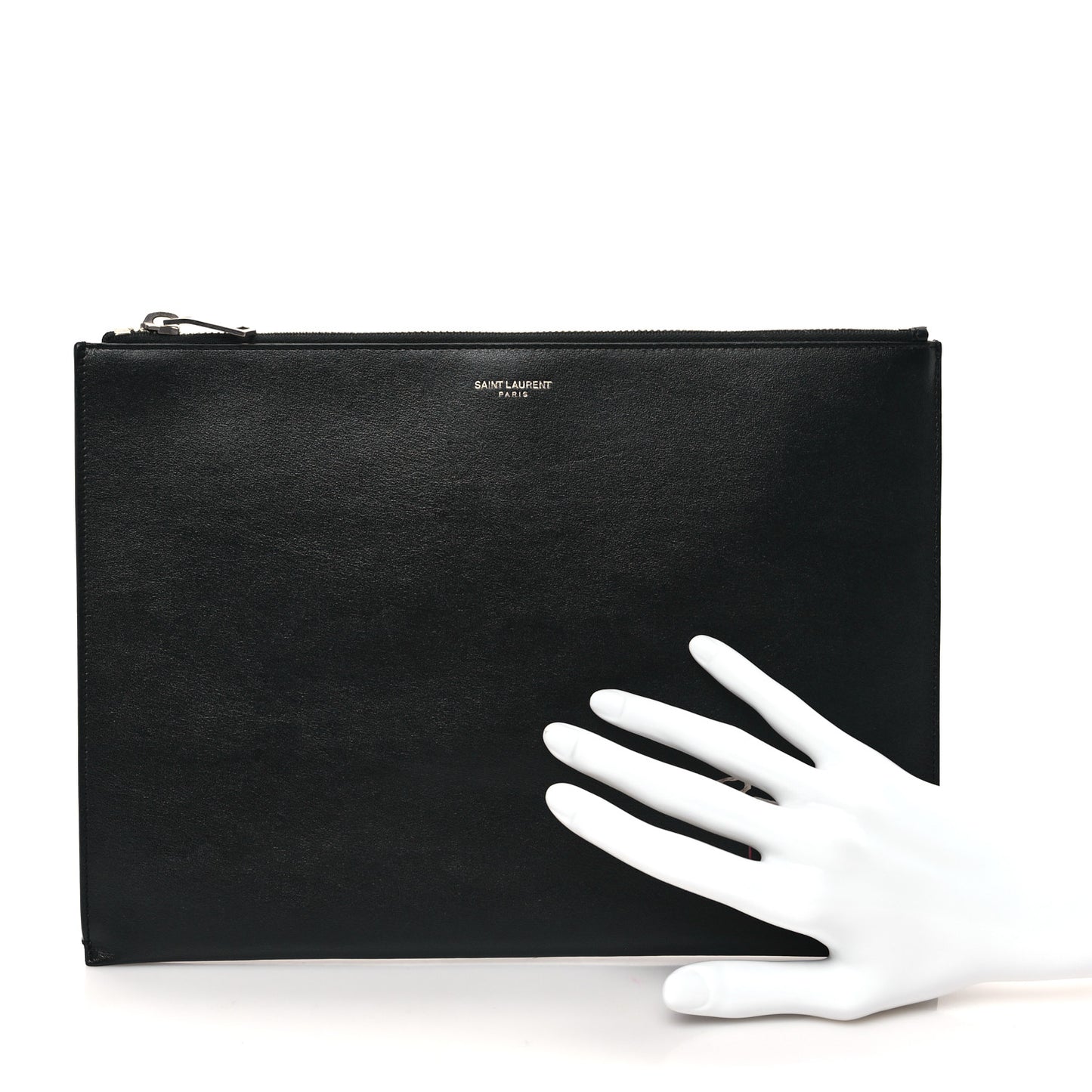 Smooth Calfskin Flamingo Document Holder Black