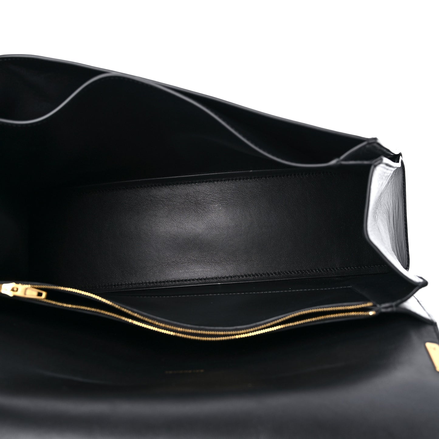 Paper Calfskin Large Crush Sling Bag Black