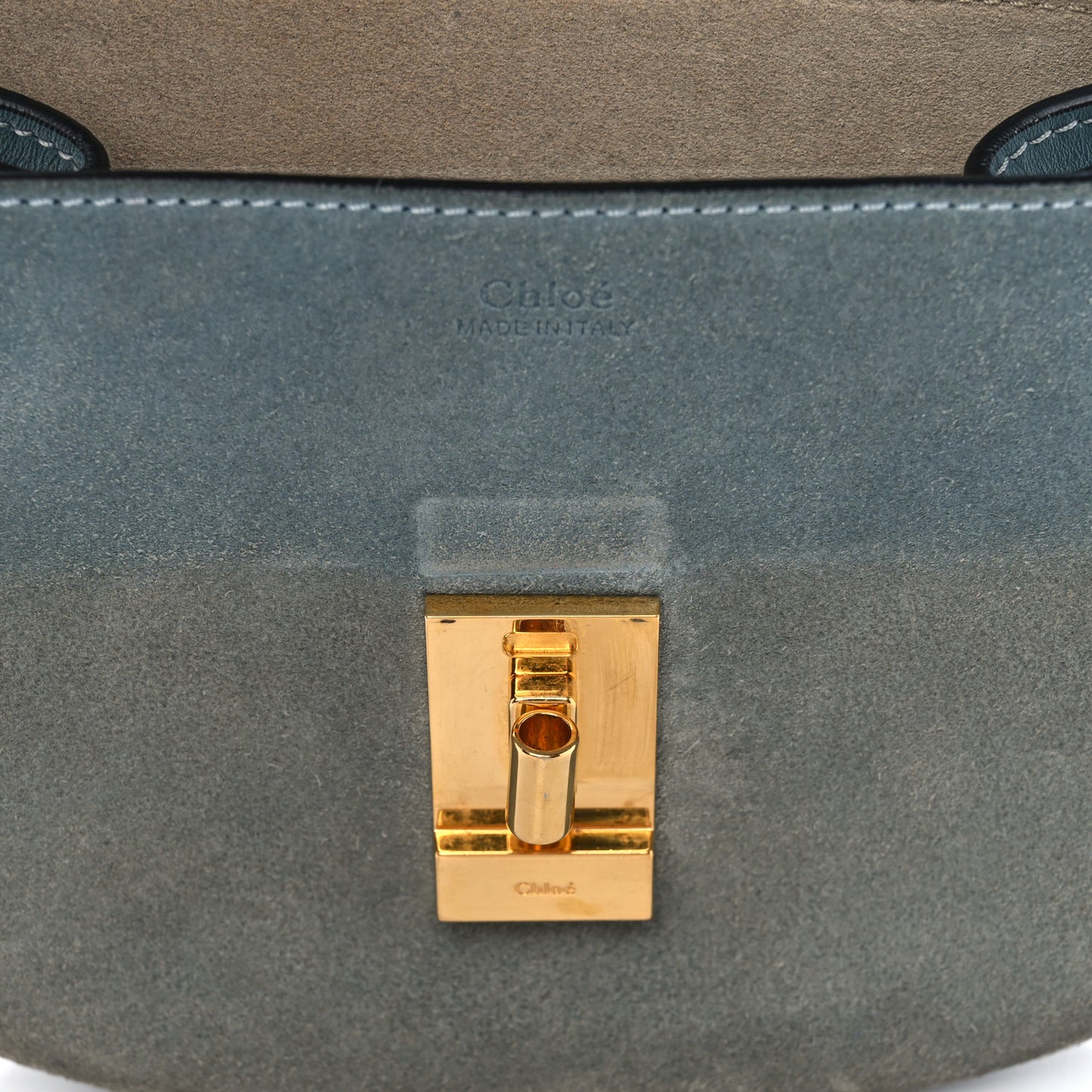 Suede Smooth Calfskin Mini Drew Shoulder Bag Cloudy Blue