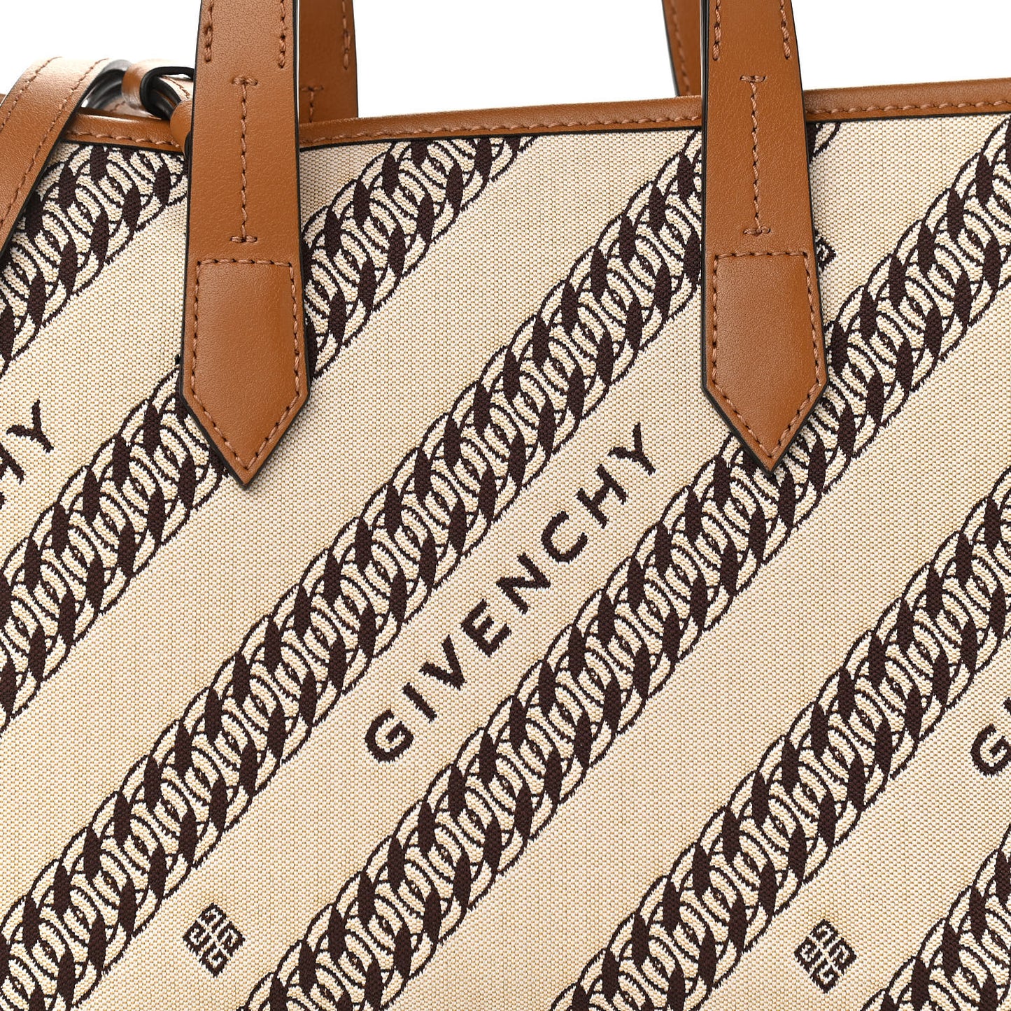 Canvas Mini Bond Shopper Tote Beige