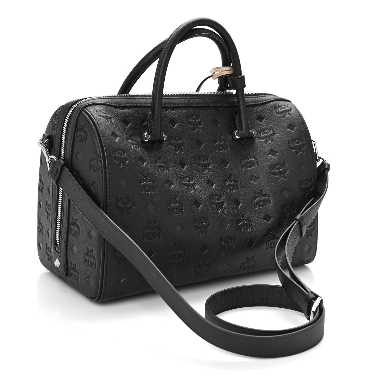 Calfskin Ottomar Monogram Essential Boston Bag Black