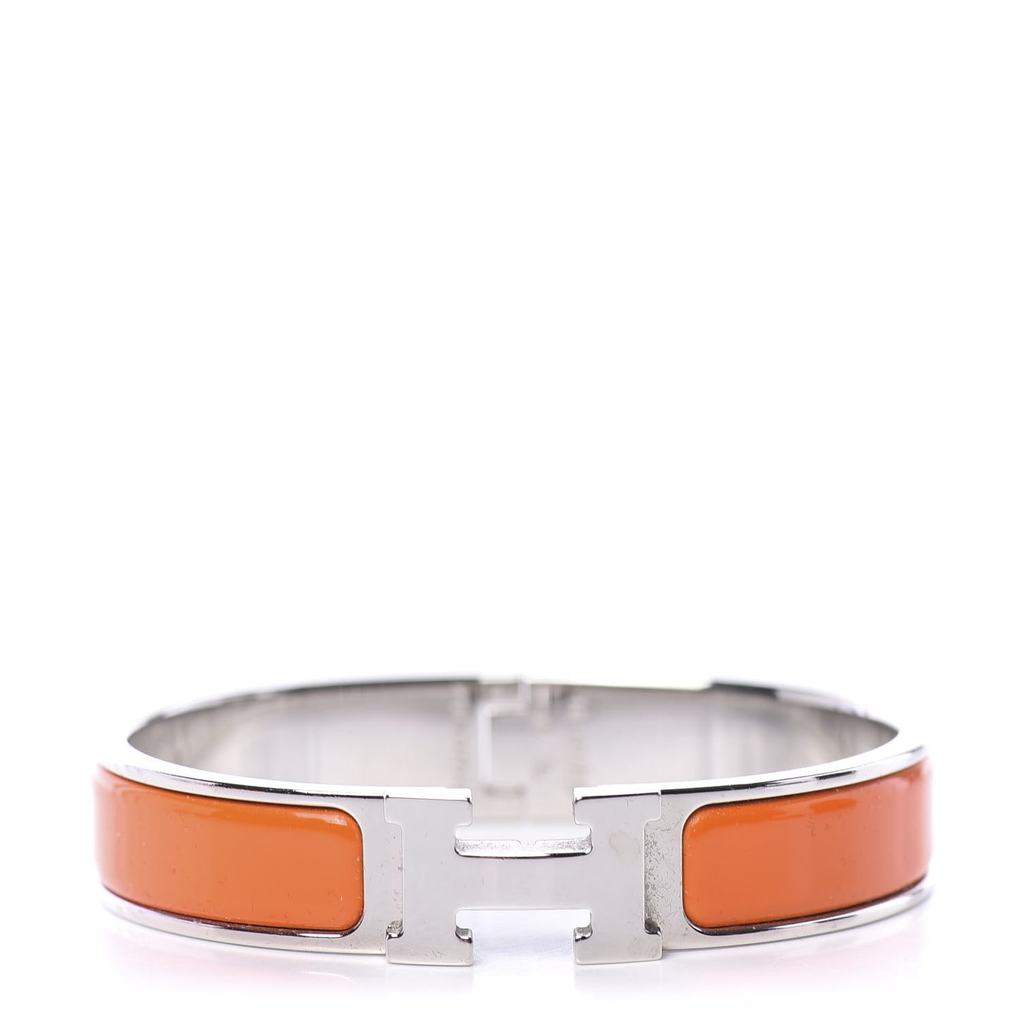 Enamel Narrow Clic Clac H Bracelet PM Orange