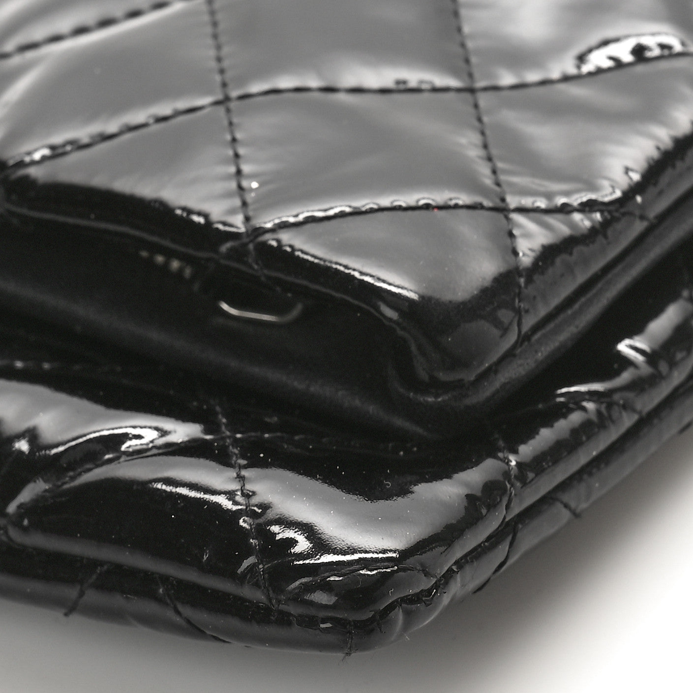 Chanel Patent Calfskin Quilted Beauty CC Clutch Black 10 of 10