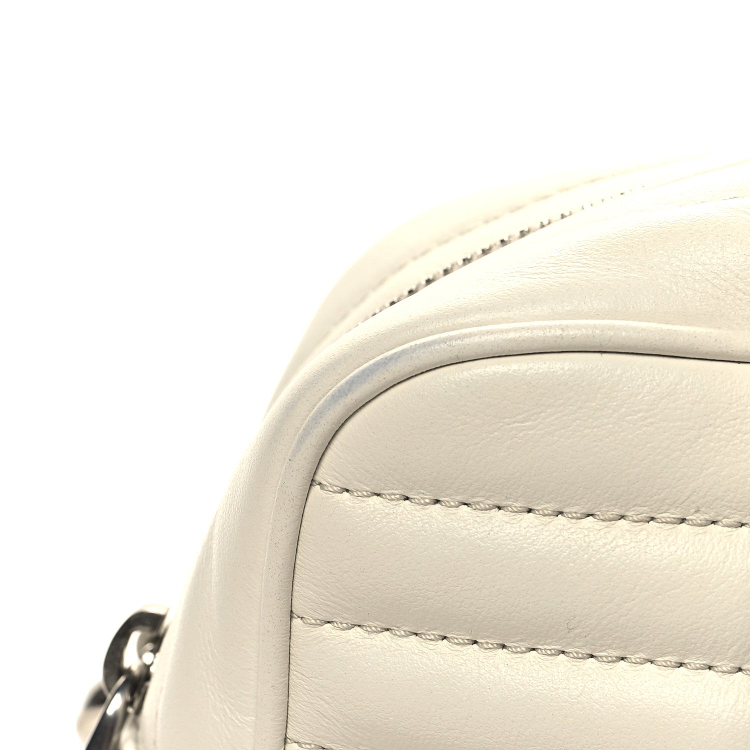 Prada Soft Calfskin Impunture Diagramme Top Handle Crossbody Bag Talco 10 of 11