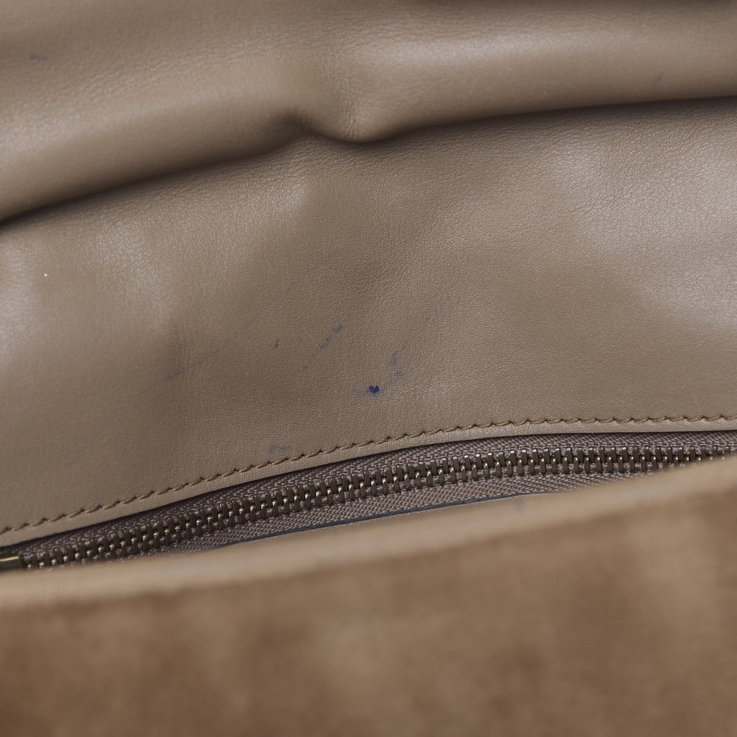 Velvet Matelasse Small GG Marmont Shoulder Bag Taupe