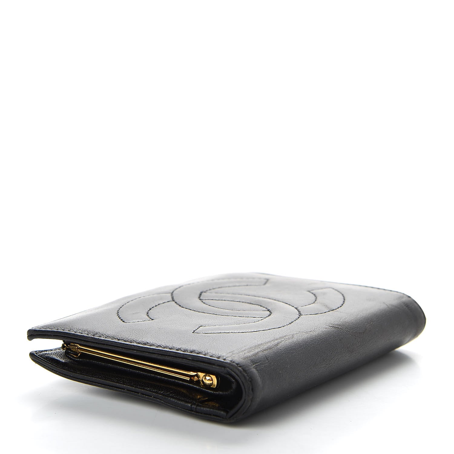 Chanel Lambskin Timeless CC Compact French Wallet Black 4 of 7
