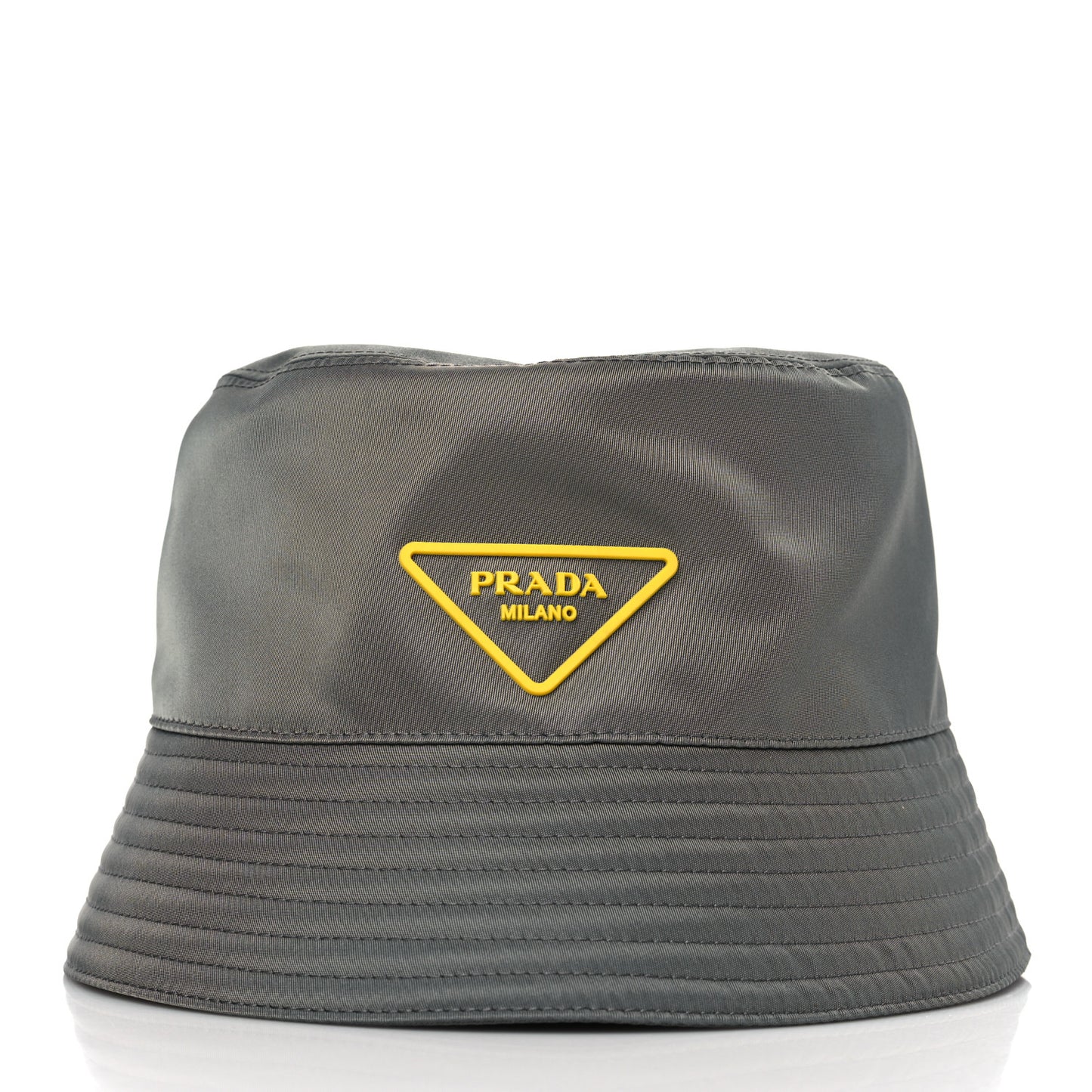 Re-Nylon Logo Mens Bucket Hat L Ardesia Giallo