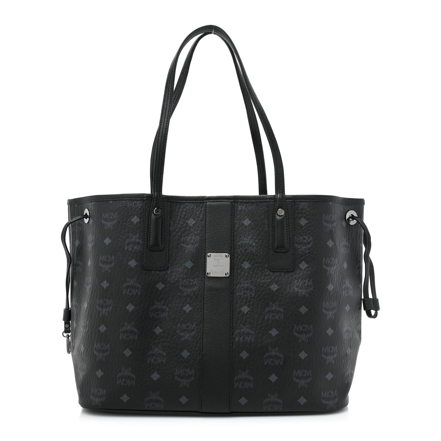 MCM Visetos Medium Liz Reversible Shopper Tote Black 1 of 16