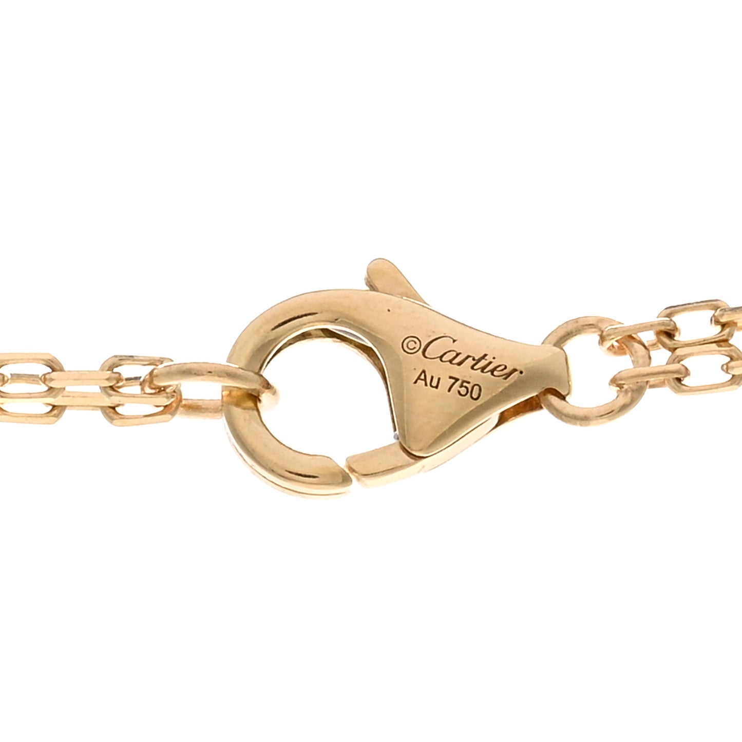18K Yellow Gold 2 Diamond LOVE Necklace