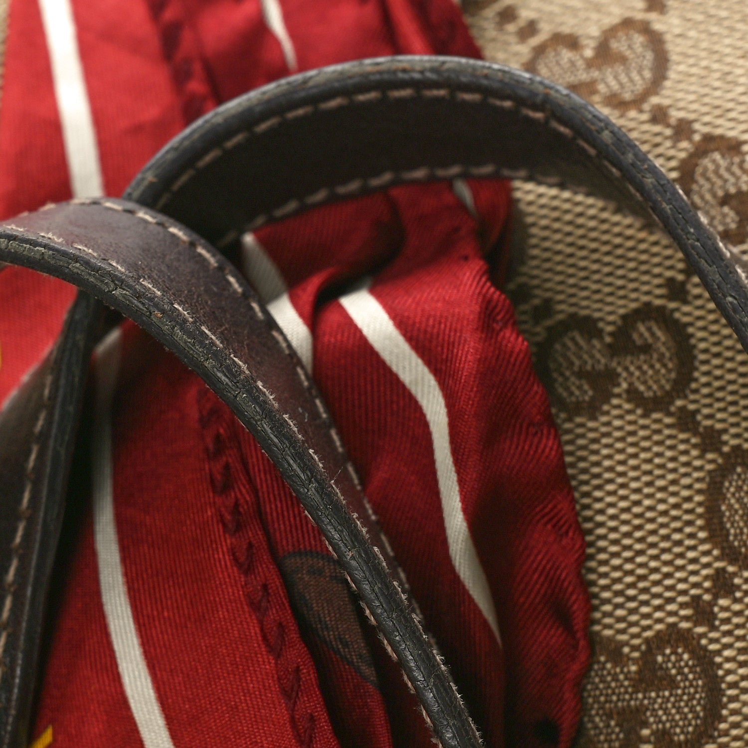 Gucci Monogram Medium Positano Tote Dark Brown 13 of 14