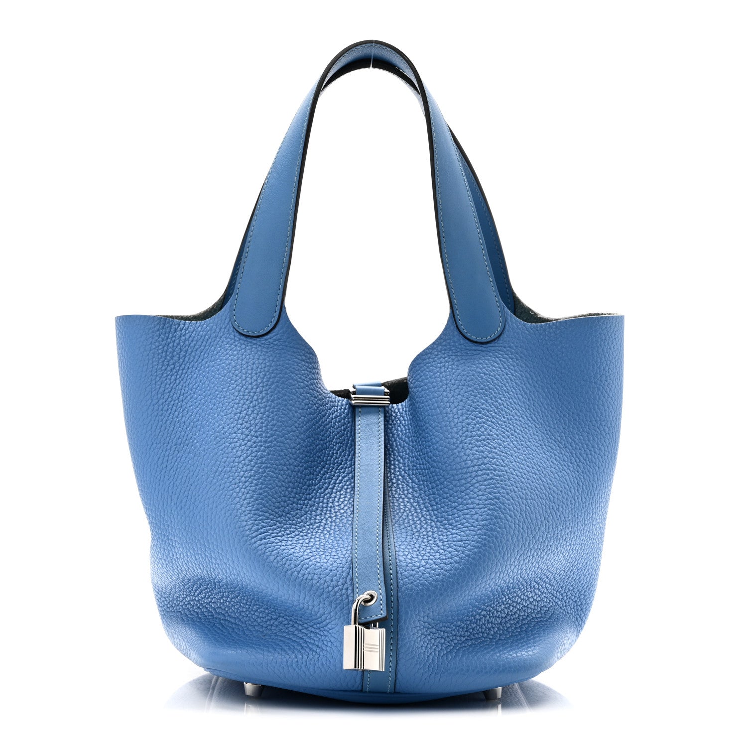Hermes Taurillon Clemence Swift Picotin Lock 22 MM Bleu Paradis
