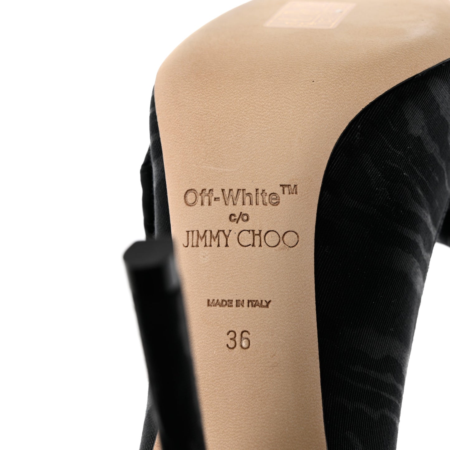 x Off White Moire Mary 100 Pumps 36 Black
