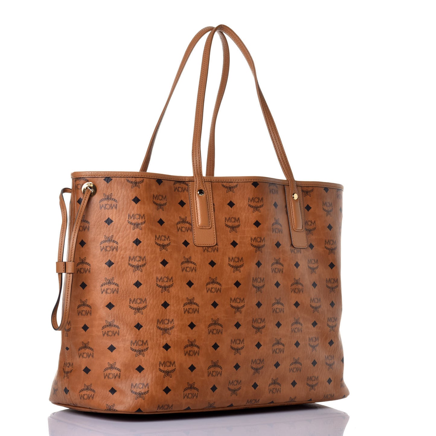 Visetos Large Liz Reversible Shopper Tote Cognac
